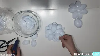 Идея декора из пластиковых ложек. Поделки своими руками (Decor idea from plastic spoons. DIY crafts)