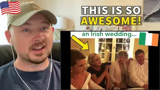 American Reacts to The Rattlin Bog at an Irish Wedding!