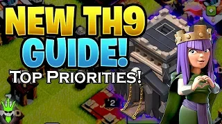 WHAT TO DO FIRST AT NEW TH9 - TH9 UPGRADE PRIORITIES - Let's Play TH9 2018 Ep.1 - Clash of Clans