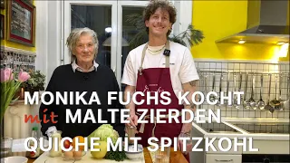 mit Malte Zierden Quiche mit Spitzkohl, Birne und Seitlinge