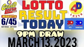 Lotto Results Today 9PM Draw March 13, 2023 Swertres Ez2 Pcso