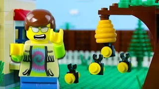 LEGO City Beehive Attack Fail STOP MOTION LEGO Bees Attack Billy! | LEGO City | Billy Bricks