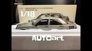 Unboxing 1:18 Autoart MERCEDES BENZ 賓士 190E LAUDA diecast 模型車 開箱紀錄20190503