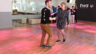 Boogie woogie basic turns with Sondre and Tanya.