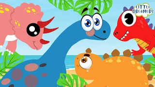 10 Little Dinosaurs 🦕 | Nursery Rhymes | Little Dreamers Songs for Kids