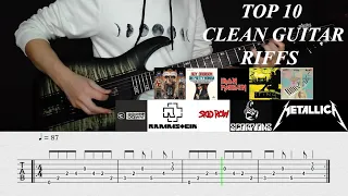 Top 10 Clean Guitar Riffs - (With Tabs)