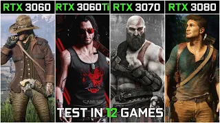 RTX 3060 vs 3060Ti vs 3070 vs 3080 | Test in 12 Games