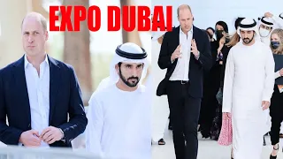 SHEIKH HAMDAN FAZZA MEET WITH PRINCE WILLIAM AT EXPO DUBAI DURING UAE VISIT#Fazza,#faz3,فزاع