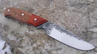 Bladesmithing - Forging a hunting knife, take 2 (and making its leather sheath)