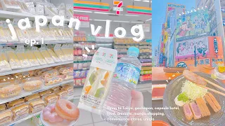 japan vlog ep. 1 // flying to tokyo, capsule hotel, anime & manga shopping in akihabara, food!