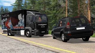 BeamNG DRIVE - Реалистичные ДТП Грузовиков в Бименджи Драйв