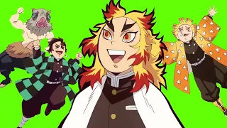 Rengoku Laughing (Cartoonishly) Green Screen