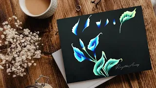 ✨ step by step acrylic painting flowers 🌸 #Shorts ART