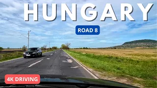 Driving in Hungary 4K: Budapest to Austrian border: Road M7, 8 - April 2024