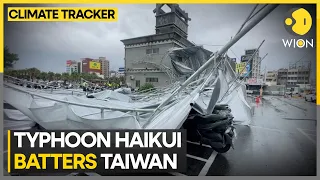 Over 40 people injured as typhoon Haikui sweeps across Taiwan | WION Climate Tracker