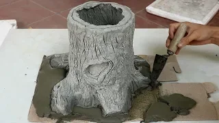 Awesome Tree Stump Ideas for Garden | Making a Tree shaped Flower Pots Easy | DIY garden