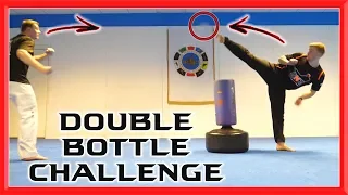 Martial Arts Double Bottle Challenge | Taekwondo Kick Challenge