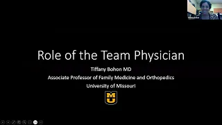 The Role of the Team Physician | National Fellow Online Lecture Series