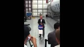 NASA Admin Bolden Speaks at SpaceX Cape Canaveral Processin