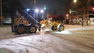 Snow Removal Operation in Westboro in OTTAWA Ontario Canada #heavyequipment