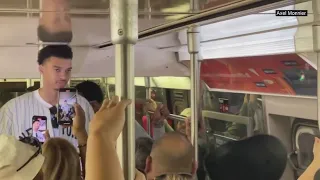 Victor Wembanyama rides the New York City subway