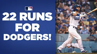 22 RUNS!!! Dodgers GO OFF against D-backs in offensive outburst