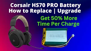 Corsair HS70 PRO Battery Upgrade Replacement - How to Replace | Install Remove | Gaming Headset