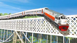 Dance Train Jumps on the Cirahong Bridge and Dives Into the River - Trainz Railroad Simulator 2019