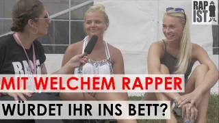 Mädels - mit welchen Rappern würdet ihr ins Bett? Wir haben auf dem Splash nachgefragt