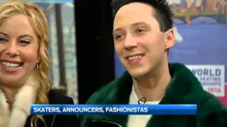 Johnny Weir and Tara Lipinski on NECN 31/03/2016