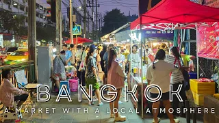 [4K] Walking around Authentic Local Market in Bangkok, Thailand | Din Daeng Market