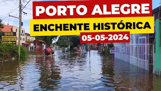 ÁGUA AVANÇA PELA CIDADE DE PORTO ALEGRE / ALVORDA E BAIRRO SARANDI PEDE SOCORRO