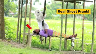 Real Ghost Scary Prank On Sleeping Big Brother | The Nun Scary Prank In Village Part 2 | Best Funny