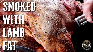 Smoking a whole Lamb forequarter | Easter lamb recipes | Smoking with lamb fat | lamb open fire #BBQ