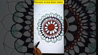 #Colouring Mandala 💮 #Coloured with Marker 🖍️ #Creative Me #Shorts