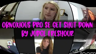 Obnoxious Pro Se Gets Shut Down by Judge Freshuor