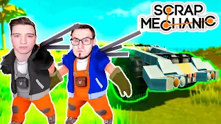 ОЛЕГ УЧИТ МЕНЯ СТРОИТЬ МАШИНЫ! МОЙ ПЕРВЫЙ РАЗ В SCRAP MECHANIC!