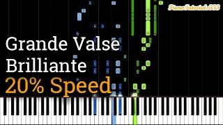 Chopin - Grande Valse Brilliante (Slow Piano Tutorial) [20% Speed]