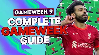 ULTIMATE GAMEWEEK 9 GUIDE!!!!!! | Fantasy Premier League 2022/23