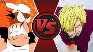 PEPPINO vs SANJI! (Pizza Tower vs One Piece) | CARTOON FIGHT CLUB