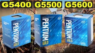 Intel Pentium G5400 vs G5500 vs G5600 | GTX 1060 GPU | Game Test