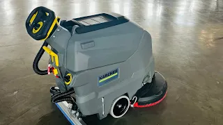 Industrial Warehouse Floor Cleaning - KARCHER Scrubber Drier BD 50/50 Bp