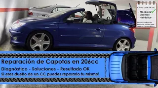 Reparacion de Capota 206cc Fallo Mecanico #Peugeot #206cc #s16 #205 #206 #GTi #Cabrio #Coupe