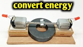 How to make free energy with Two Dc Motor And Magnet | convert energy | Think Ideas