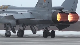 Russian MiG-31 interception training over the Kamchatka Peninsula