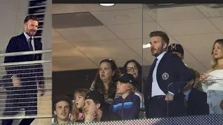 David Beckham watches Inter Miami from a suite with sons Brooklyn and Cruz as he is spotted appea