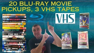20 BLU-RAY MOVIE PICKUPS💿 + 3 VHS TAPES 📼
