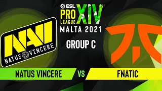 CS:GO - Natus Vincere vs. Fnatic [Overpass] Map 1 - ESL Pro League Season 14 - Group C