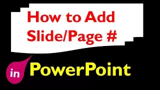 How to add Slide/Page number in PowerPoint Presentations