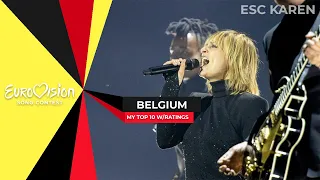 🇧🇪 Belgium in Eurovision | MY TOP 10 w/ RATINGS (2000-2021)